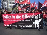 Berlin: FAU-Block auf 1. Mai-Gewerkschaftsdemo