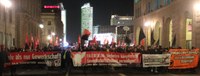 Demonstration für Gewerkschaftsfreiheit zum Berlinale-Abschluss