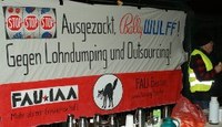 Erfolgreiche Auftaktkundgebung gegen Lohndumping und Outsourcing