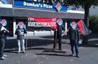 Internationale Solidarität mit den FahrerInnen von Dominos Pizza