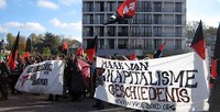 Vrije Bond und FAU auf der Demonstration in Genk