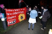 Kundgebung vor der Abschlussveranstaltung der Böll-Tage in Altenburg