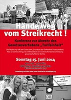 Konferenz gegen Tarifeinheit am 15. Juni in Frankfurt