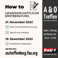 A&O-Treffen: Gewerkschaftliche Erstberatung