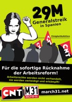 29.März Internationale Unterstützung für den Generalstreik in Spanien