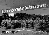 Als eine Gewerkschaft Continental besiegte.... 7. Mai | 20 Uhr | iz3w