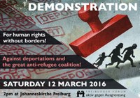 Demo: Für grenzenlose Menschenrechte  Gegen Abschiebungen und die große Anti-Flüchtlings-Koalition (12. März)