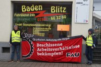 Protestaktion gegen Baden-Blitz in Achern