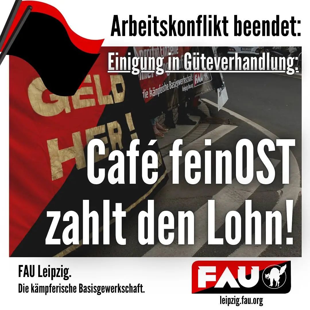 Erfolg im Fall „Café feinOST“! — Freie Arbeiter*innen-Union