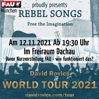 FAU München proudly presents Rebel Songs - David Rovics World Tour